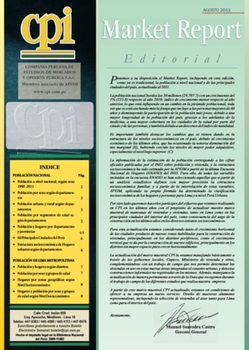 EDICIÓN 2011 – Población a nivel nacional 2011