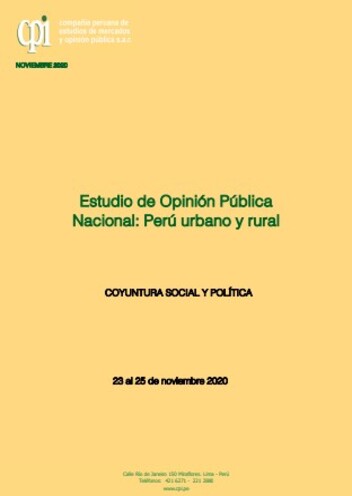 Encuesta Nacional De Opinión Pública – Noviembre 2020 Parte II