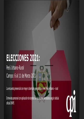 Encuesta Nacional Marzo Perú Urbano – Rural Elecciones Generales 2021