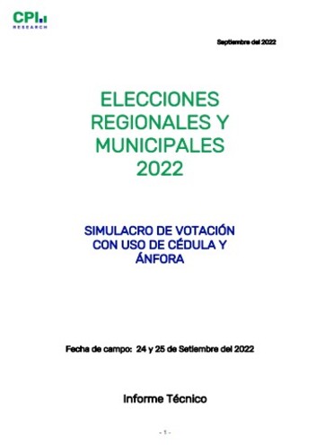 JNE: Informe Técnico- Simulacro De Votación_lima_callao_24/09 Al 25/09-2022