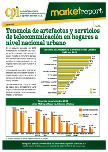 Market Report – Tenencia De Artefactos Y Servicios De Telecomunicación