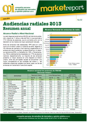 Audiencias Radiales 2013
