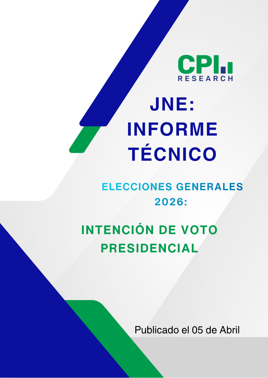 JNE- INFORME TÉCNICO: INTENCIÓN DE VOTO PRESIDENCIAL DEL 03 Y 4 DE ABRIL